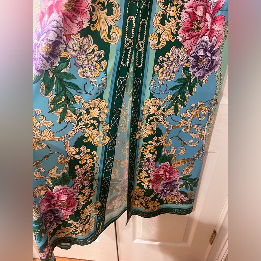 Boston Proper Floral Status Border Print Maxi Dress - Picture 8 of 9
